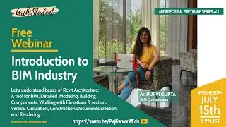Introduction to BIM Industry I REVIT Architecture I Architectural Software Series #1