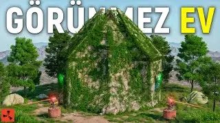 ORMANIN İÇİNDE GÖRÜNMEZ EVDE KAMUFLE OLARAK 24 SAAT YAŞAMAK !!! I Rust Türkçe