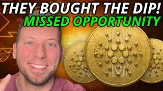 CARDANO ADA - THEY BOUGHT THE DIP!!! HUGE OPPORTUNITY!