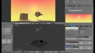 Tutorial Início Blender (2.60) World (BI) - Mesclagem com lâmpada Sun