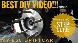 E36 WHEEL BEARING REPLACEMENT - MY BEST HOW TO VIDEO!!!!