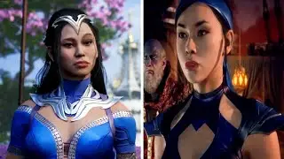 Unmasked Kitana 2023 VS 2019 In Mortal Kombat 1
