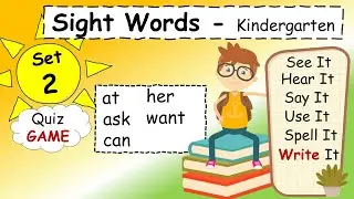Sight Words - Kindergarten - Set 2 (Includes How to Write)