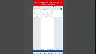 How to change the page orientation in word document | 