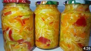 Съедается как семечки! Хрустящий Салат из КАПУСТЫ НА ЗИМУ по БАБУШКИНОМУ РЕЦЕПТУ.