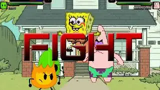 M.U.G.E.N: Firey & Leafy Vs Spongebob & Patrick Star