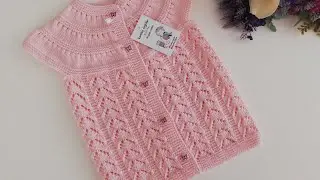 KOLAY BEBEK YELEĞİ ☑️\YAKADAN BAŞLAMALI KIZ VE ERKEK BEBEK YELEĞİ☑️