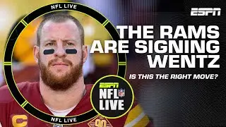 🚨 Rams signing Carson Wentz 🚨 Marcus Spears DOESN'T HATE the move 👀 | NFL Live