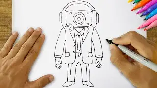 Very Easy Speaker Man Drawing | Step-by-Step Skibidi Toilet Drawings