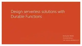 Creating the starter Azure functions and Test it by using Postman