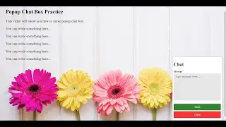 How to create a Popup Chat Box using HTML and CSS