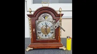 Large Warmink Westminster Shelf Clock With Moon Phase.