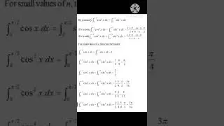 Wallis's formula for integrals of the powers of  sine & cosine  # Learn mathematics -Archi #shortyt