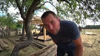 Гараж своими руками из необрезной доски