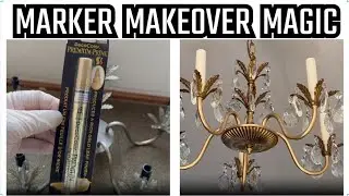 Use a Marker For Stunning Chandelier Makeover!