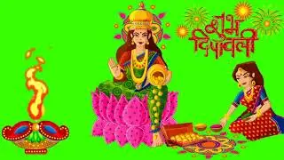 शुभ दीपावली Green Screen background Video happy Diwali Green Screen HD Animation Video