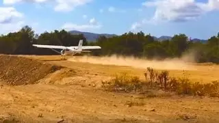 Aeroprakt A22 short landing on a rough strip
