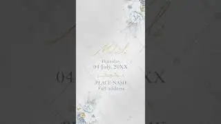Elegant Save the Date Wedding Invitation Video | Floral Wedding Invitation Video Templates | VG-2098