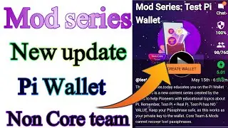 Pi Network New Update | Mod Series for Pi Wallet | Pi network cryptocurrency value |smart concept