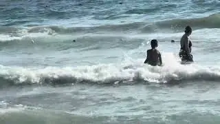 Özdere askeri kampta deniz dalgası
