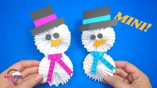 Mini Paper Snowman | DIY Christmas Craft Ideas