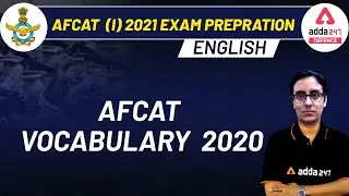 AFCAT(I) 2021 Exam Preparation | English | Vocabulary 2020