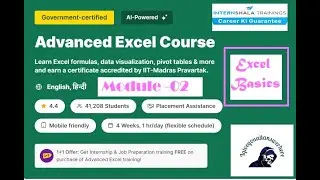 MODULE - 02 Internshala Advanced Excel Course Answer By #Igiveyouallanswerhere