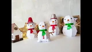 Volumetric paper snowman