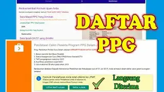 LANGSUNG DITERIMA, CARA DAFTAR PPG 2017 2018 - SIM PKB