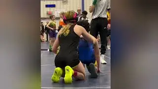 Girl vs boy intense wrestling match 🥵🔥