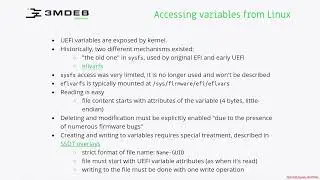 Arch4021: Introductory UEFI 05 04 Accessing Variables from Linux