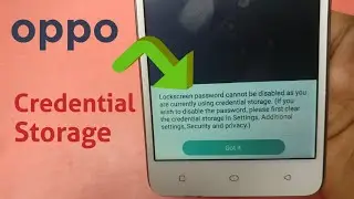 Lock screen password cannot be disabled - Credential storage