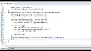 29  how to fill JTable with data from database
