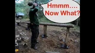 Tiny House Beam Installation. Levelling a Tiny House on Blocks. Installing Cabin Foundation.
