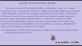 causes of low power factor