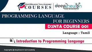 What is programming language | For Beginners | D2NTA_Course_001_