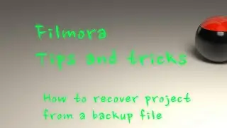 How to recover project from a backup file