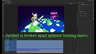 Adobe Animate: Break apart symbol to layers