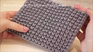 Простой пышный узор спицами Ежики