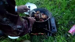 коптим хариуса на Мане