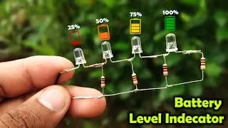 How To Make Battery Level indicator || Very Simple 9 & 12 Volt Battery Level Indicator