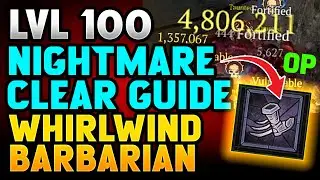 How to Push to 100 Nightmare Dungeon Whirlwind Barbarian I Diablo 4