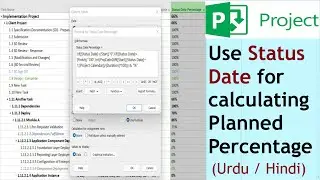 Can Planned Percentage be calculated using Status Date? (Urdu/Hindi)