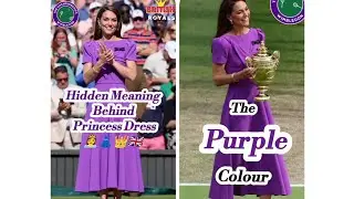 #PrincessCatherine's 👸 #purple 💜 dress👗at #wimbledon2024 🎾👑🇬🇧