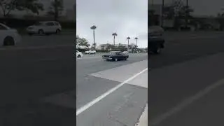 Chevy Nova burns rubber leaving the car meet