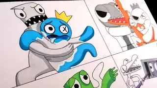 Dibujo RAINBOW FRIENDS pero faltan los COLORES | RAINBOW FRIENDS, But the COLORS are MISSING?!