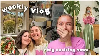WEEKLY VLOG: productively writing your bachelor's thesis, girls' night, BIG EXCITING NEWS // Hamb...