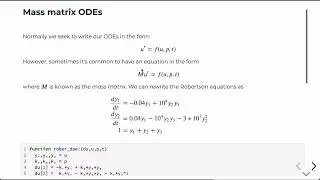 Solving Differential Equations in Julia w/ DifferentialEquations.jl