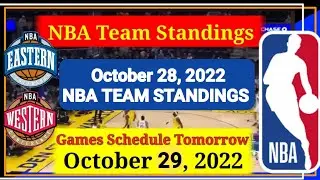 NBA STANDINGS NBA SCHEDULE Today Oct 28 2022/23 #NBASTADINGS  #NBASCHEDULE