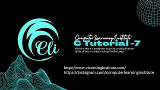 C Tutorial 7 - Write a c program to print a multiplication table of any number using While Loop